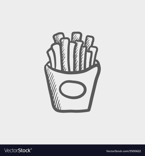 Раскраска картошка фри маленькая