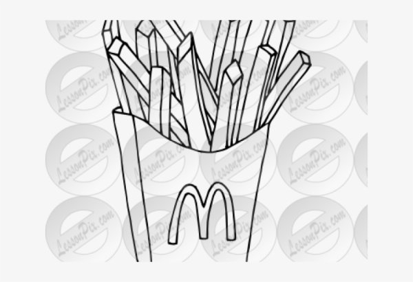 Раскраска картошка фри