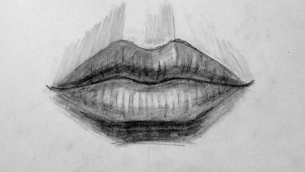 Как нарисовать мужские губы