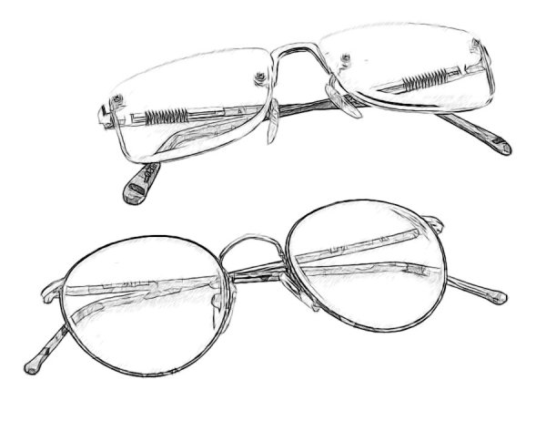 Очки скетч