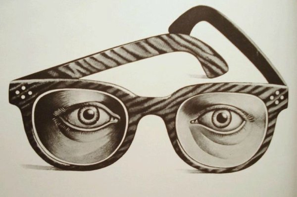Очки карандашом