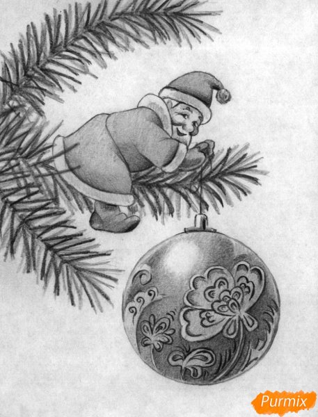 Новогодний шар раскраска