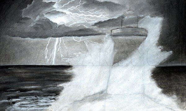 Рисунок шторм гроза буря