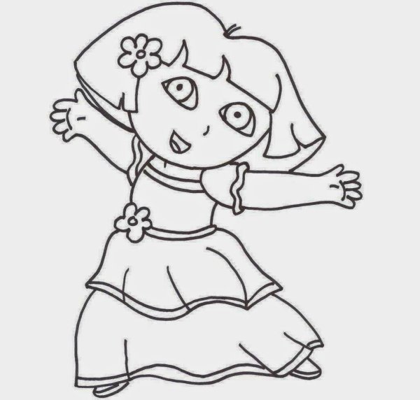 Раскраска Дора певица