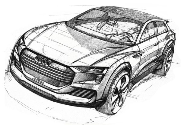 Audi e-tron рисунок