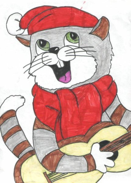 Кот Матроскин рисунок