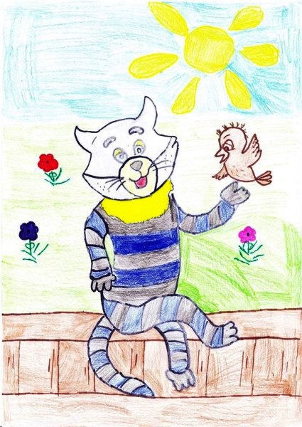 Раскраска кот Матроскин из Простоквашино