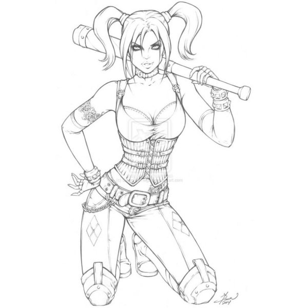 Харли Квинн рисуночки