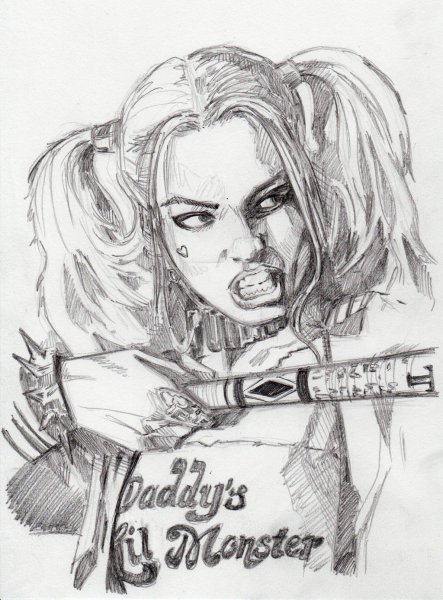 Харли Квинн отряд самоубийц рисунок