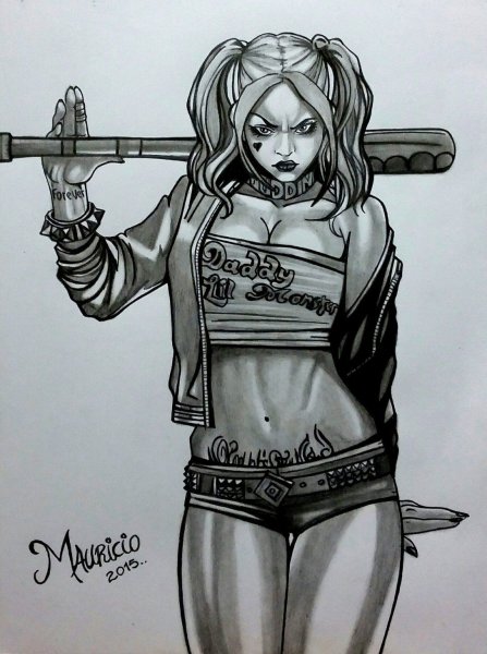 Рисунки для скетчбука Харли Квинн