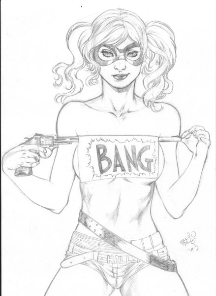 Харли Квинн рисунок легкий