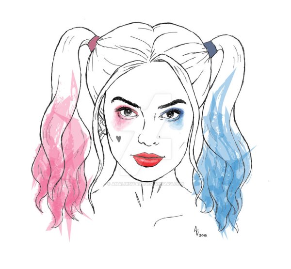 Харли Квинн набросок