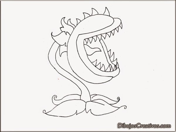 Нарисовать растение Венерина мухоловка