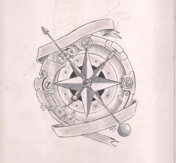 Компас карандашом