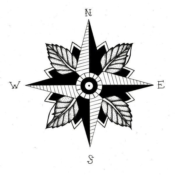 Роза ветров тату воровская