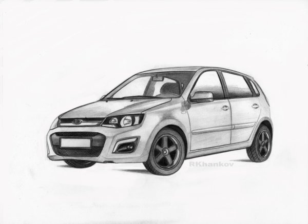 Lada Kalina 1 седан рисунок