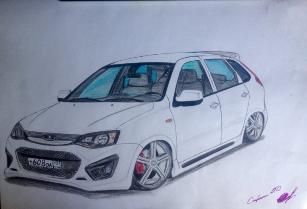 Lada Kalina 1 седан рисунок