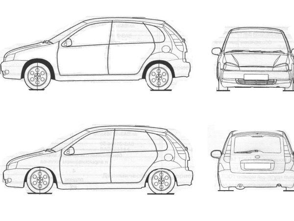 Лада Гранта лифтбек раскраска