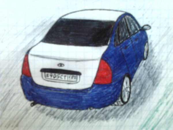 Лада Гранта рисунок спереди