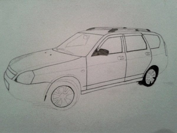 Рисунок Лада Гранта сзади