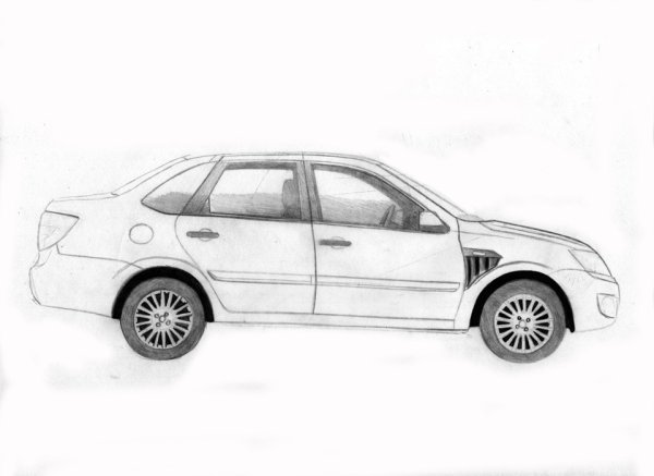 Раскраска Лада Гранта 2190