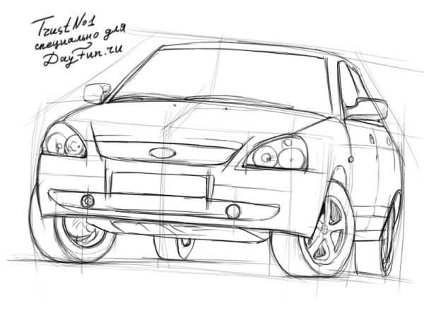 Лада Гранта спорт чертеж