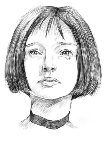 Портрет девушки карандашом