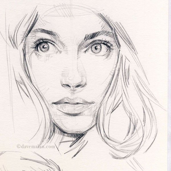 Зарисовки лица человека