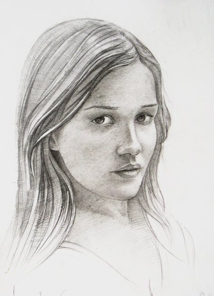 Лицо человека карандашом