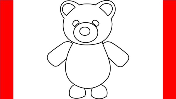 Мишка Тедди раскраска