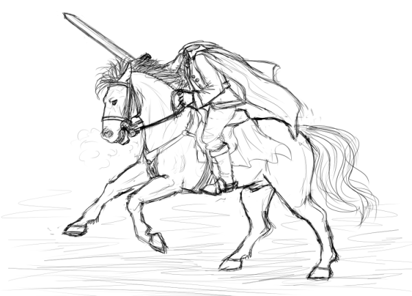 Всадник карандашом