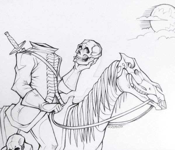 Всадник без головы эскиз