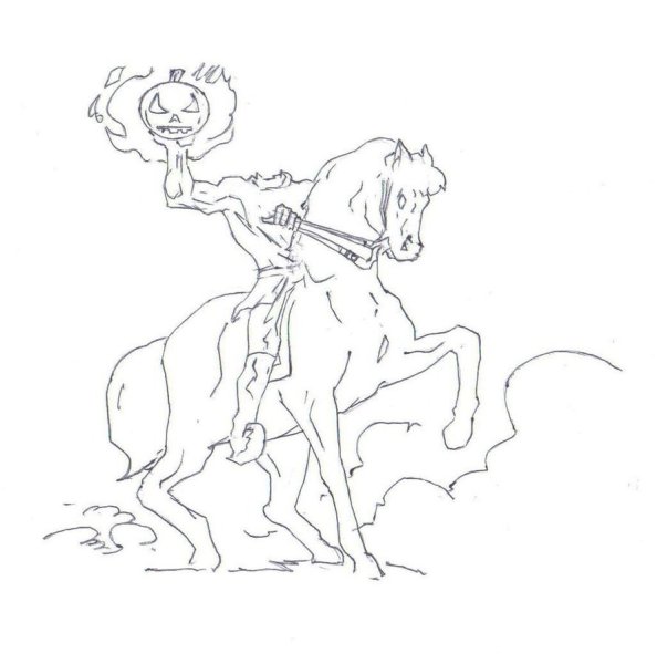 Всадник без головы раскраска