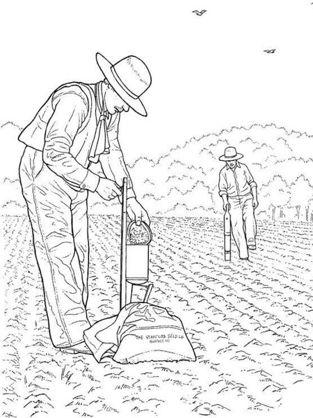 Сельскохозяйственные профессии для детей раскраски