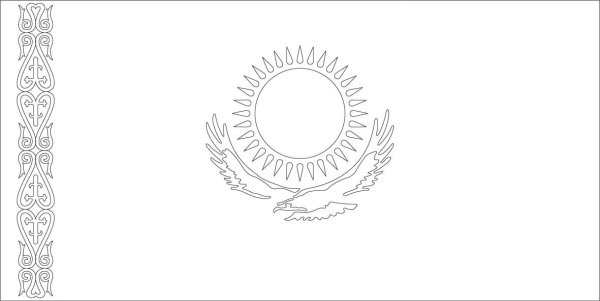 Флаг Казахстана раскраска