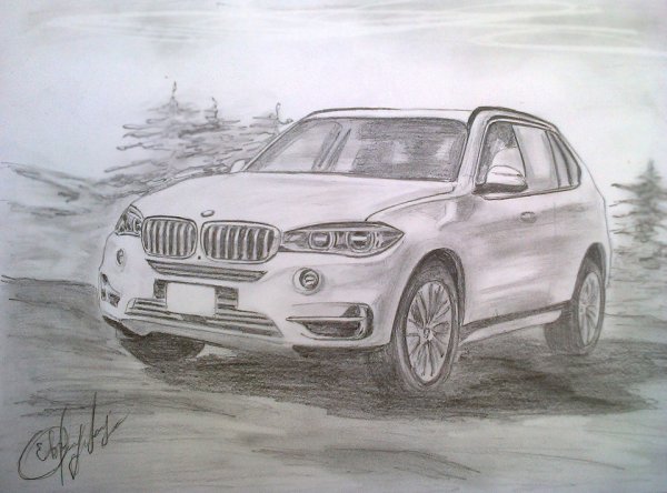 Машина BMW x7 risovat