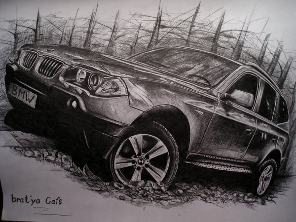 БМВ х5 карандашом