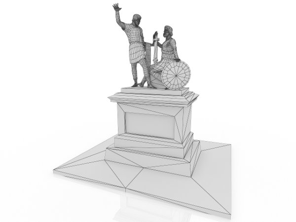 Минин и Пожарский памятник в Нижнем Новгороде рисунок