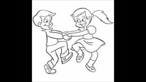 Народные танцы раскраска