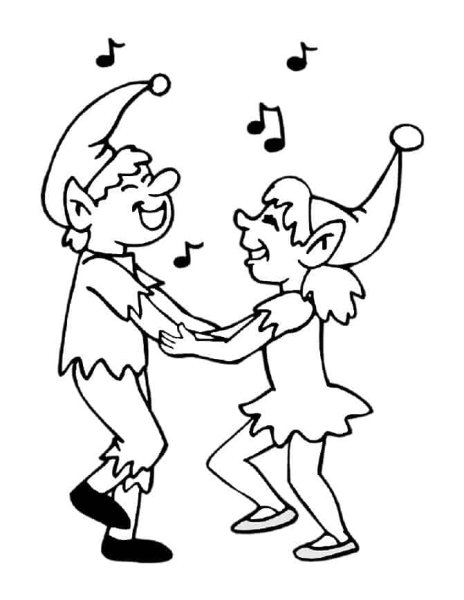 Танцы в народных костюмах в карандаше