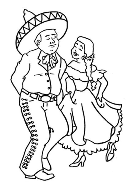 Танец рисование раскраска