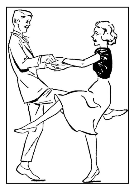 Народные танцы раскраска