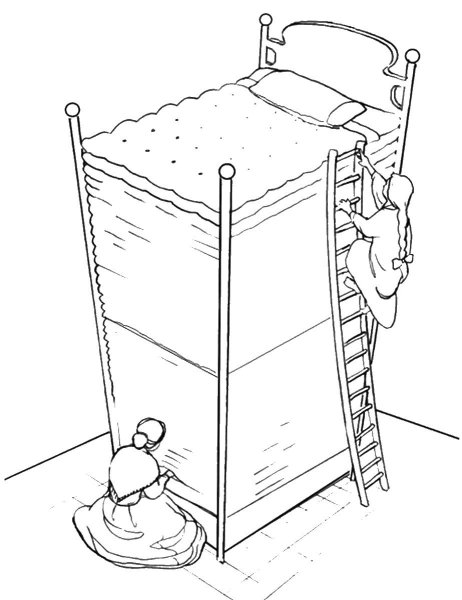 Принцесса на горошине разукрашка