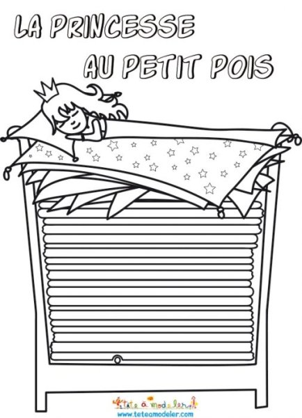 Андерсен принцесса на горошине раскраска