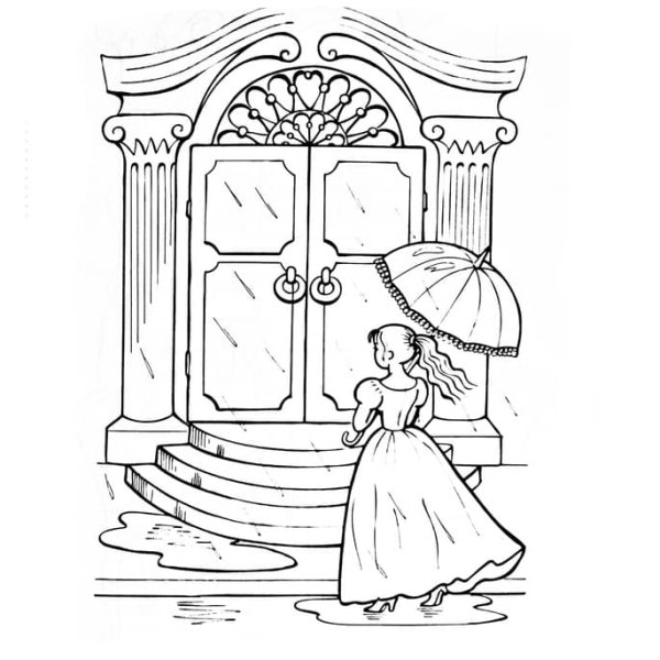 Сказки Андерсена раскраски принцесса на горошине