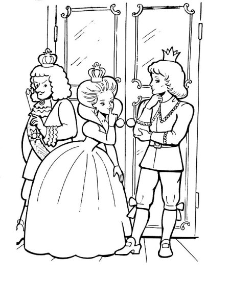 Сказки Андерсена раскраски принцесса на горошине