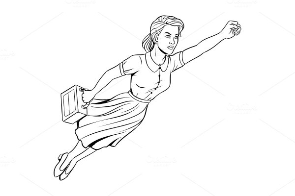 Раскраска мама домохозяйка для детей