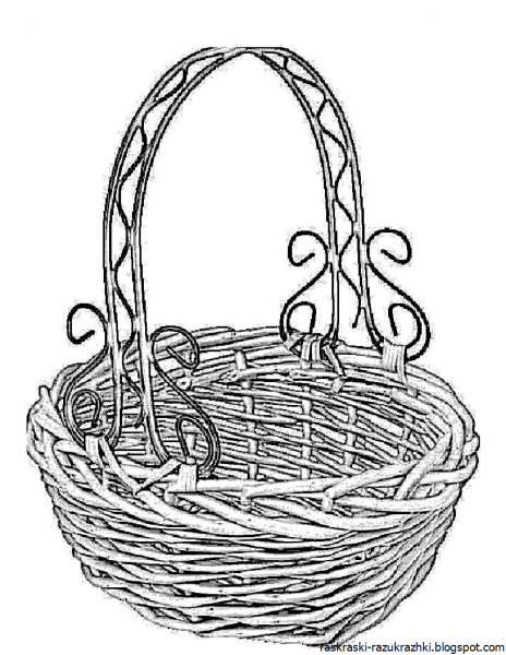 Корзинка раскраска