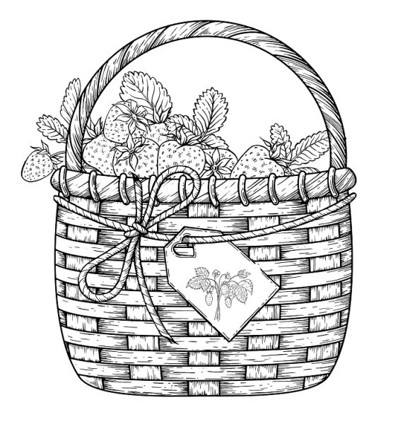 Корзинка раскраска