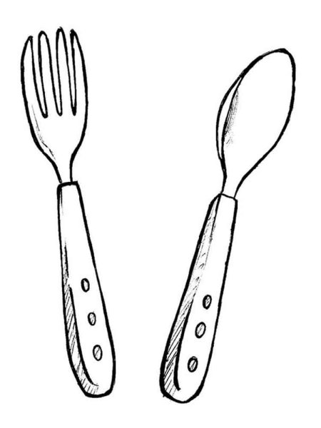 Ложка раскраска для детей